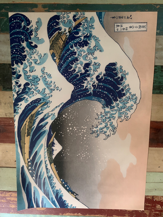 葛饰北斋 版画作品海报铜版纸大尺寸海报处理...
