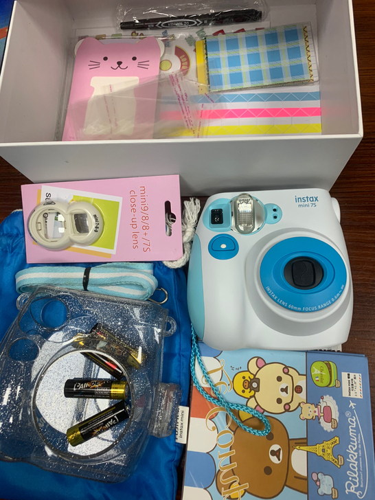 富士拍立得mini7s，清新蓝白色，99新...