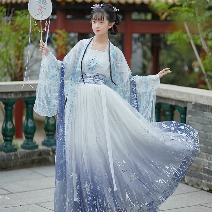 原创正版齐腰襦裙汉服女中国风齐胸夏季仙气改...