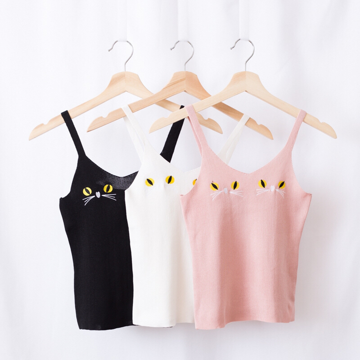 全新3件，服装店样品清仓，女士针织棉小猫眼...