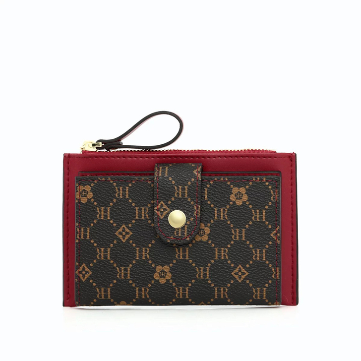 HR 赫莲娜新款礼盒装拉链搭扣休闲零钱包手...