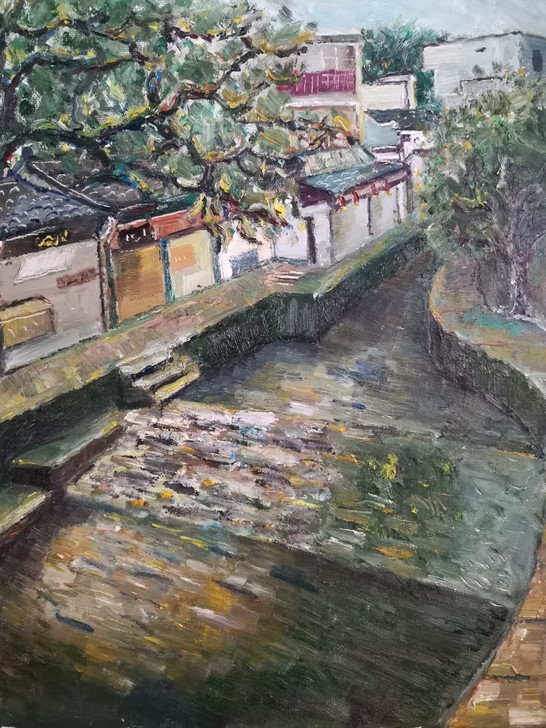 名家纯手绘油画作品，这幅是国展上的参赛作品...