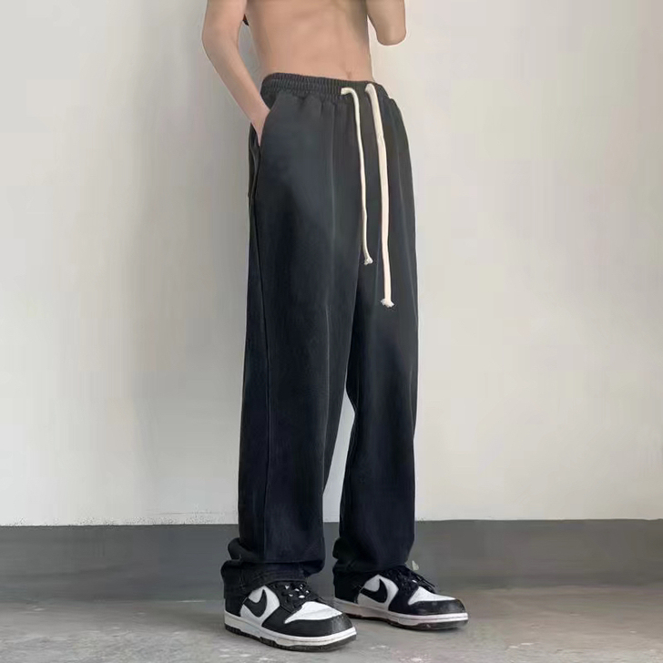 欧美hiphop裤子高街ins潮宽松直筒阔...