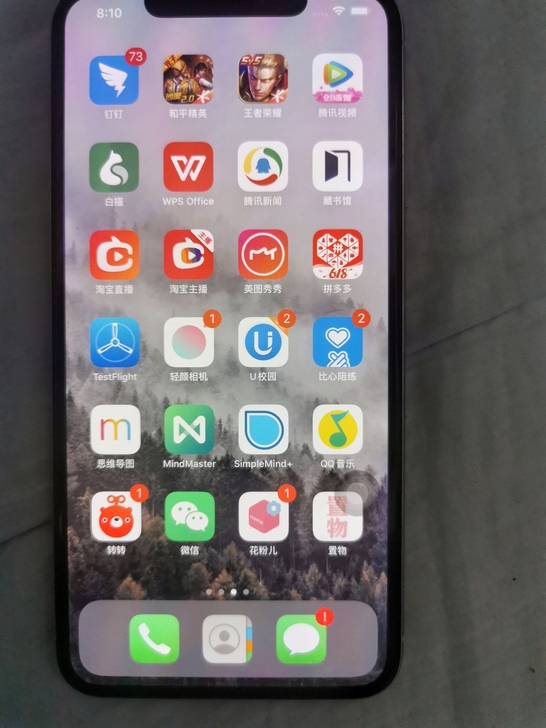 九五新iphonexsmax 国行银白色2...