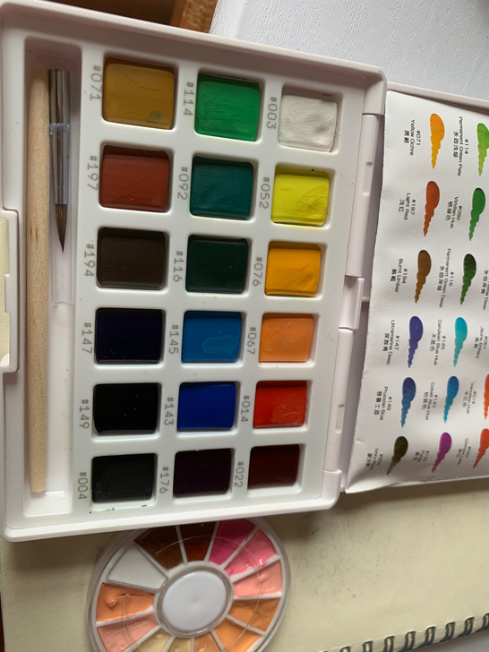 樱花水粉颜料 18色基本全新