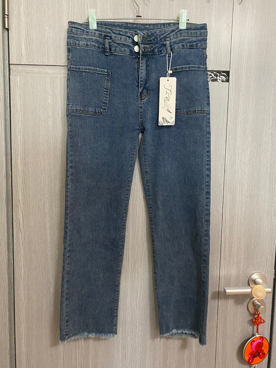 全新蓝色牛仔裤 XL码 31码 图三尺...