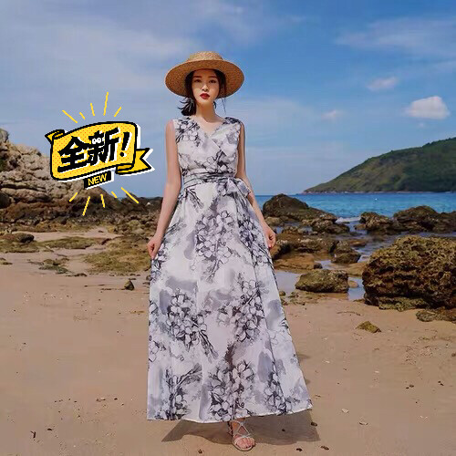 仙女雪纺连衣裙。超仙的，穿上你就是小仙女。...