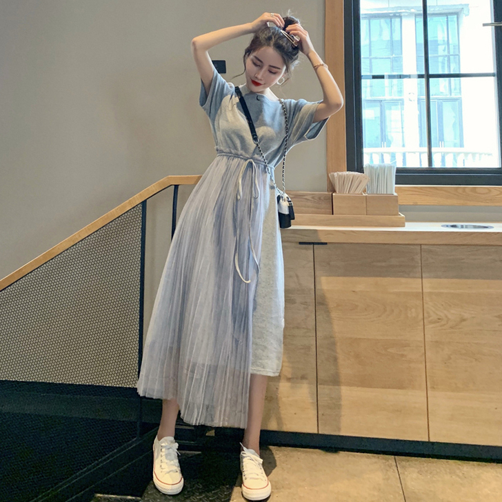 超仙森系连衣裙女2021夏季新款甜美仙女梗...