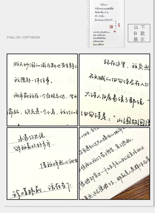 处理字帖啦，b款全新未用，a款七成新无破损...