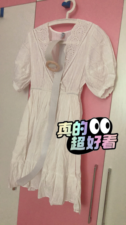 实体店白色连衣裙 Ｓ码全棉
