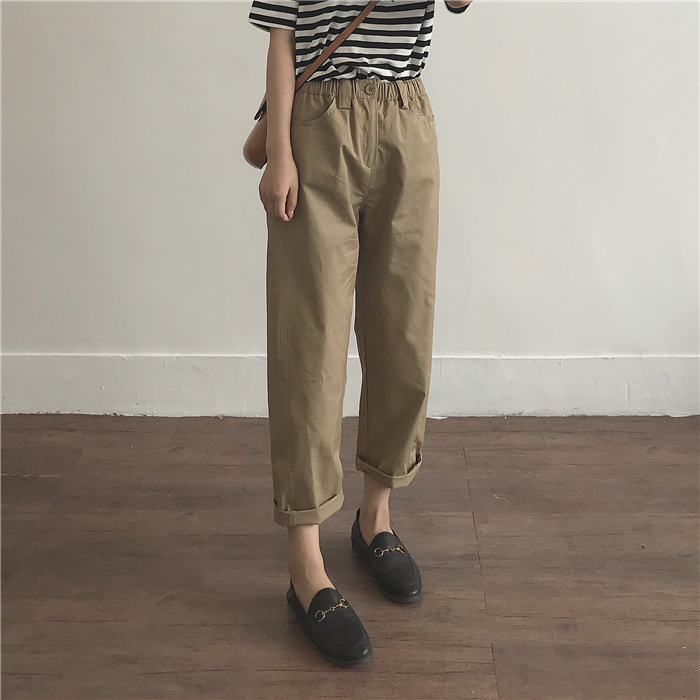 muzi21夏/帅气BF风工装休闲裤女百搭...