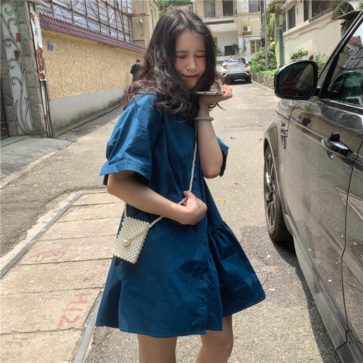 秋装韩版2020新款小个子显瘦遮肉POLO...