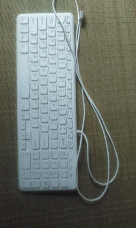 电脑维修店买的女用白色有线小键盘 快来看看...