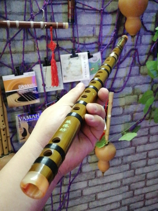 竹笛  苦竹笛子二节，单插笛3 CDEFG...