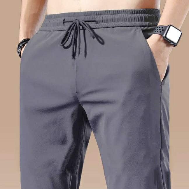 裤子男薄款透气休闲裤百搭宽松长裤男士修身大...
