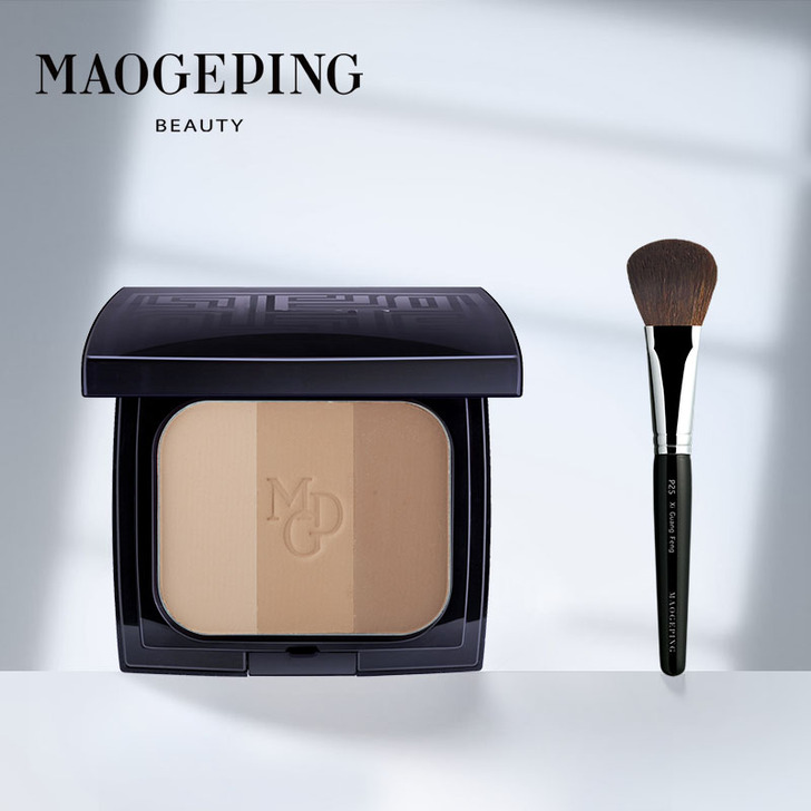 毛戈平光影塑颜三色修容饼两件套 自然润泽定...