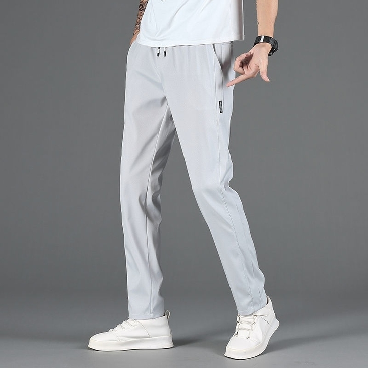 男士休闲裤子男裤夏季薄款运动宽松直筒裤男士...