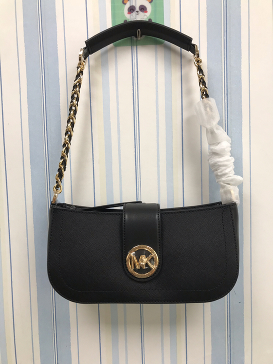 全新正品MK Carmen小号黑色牛皮腋下...