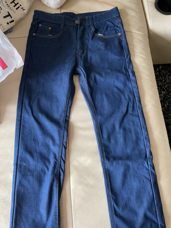 加绒加厚牛仔裤 男女可穿