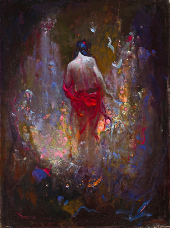 小姐姐系列作品  微喷油画 材质：防水油画...