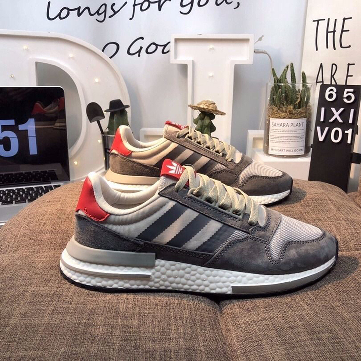 三叶草运动鞋ZX500 boost软底爆米...