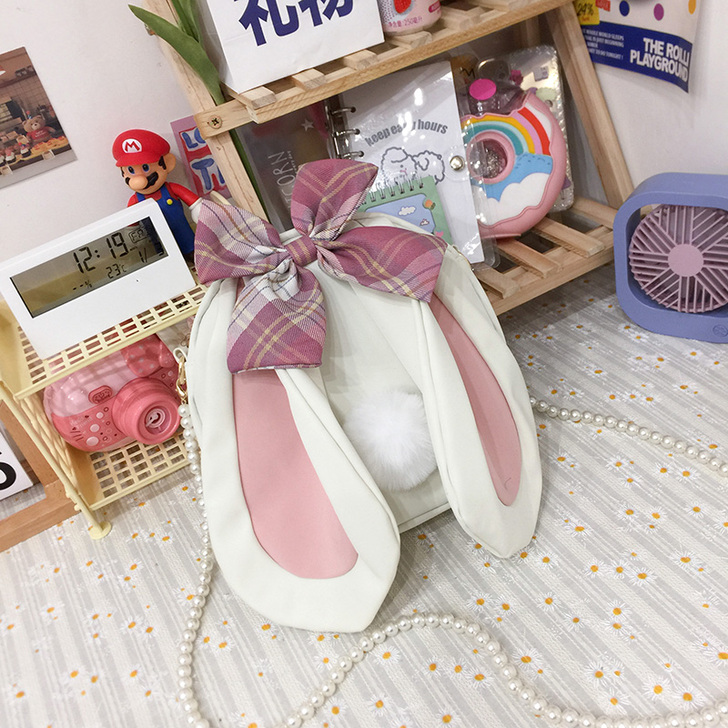 可爱兔子包包2021新款夏天日系ins帆布...