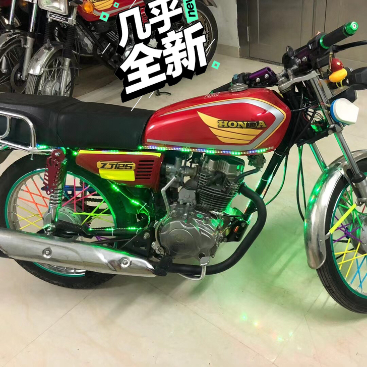 二手摩托车豪爵太子HJ125cc代步男装跨...