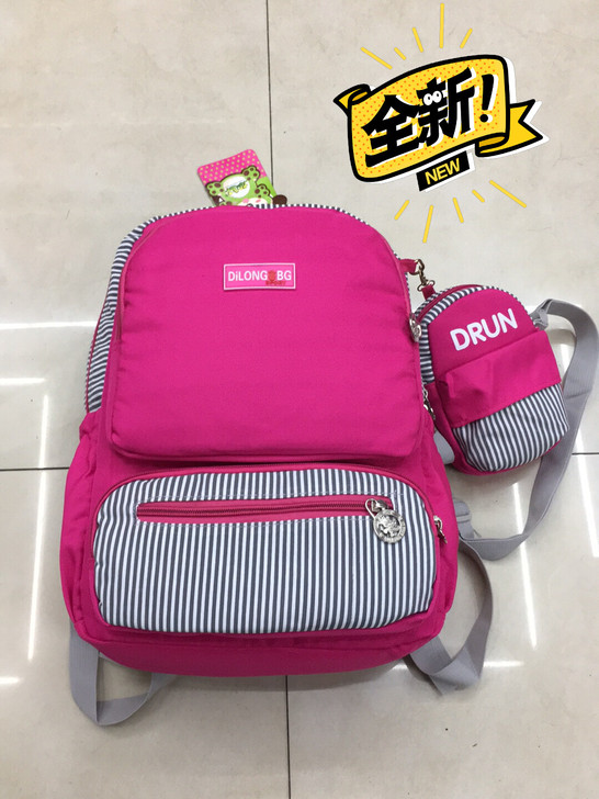 全新韩版挂小包女孩学生书包1-3年级书包，...