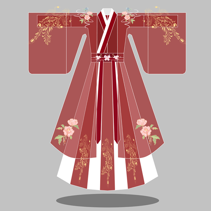 【九凤朝阳】汉服女正品原创交领齐腰襦裙非古...