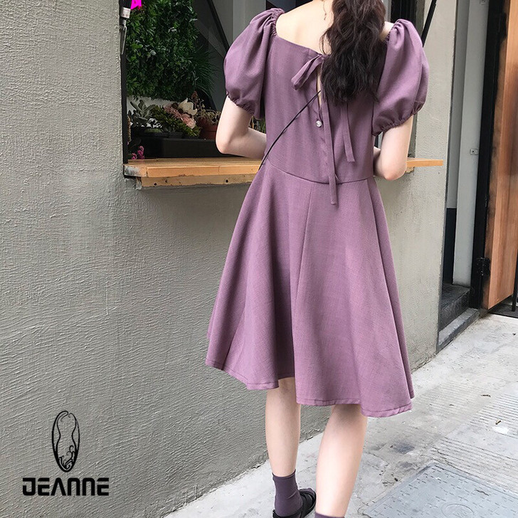 流行夏天裙子仙女超仙森系黑暗系厌世风洋气复...