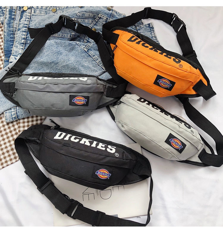 迪克斯dickies腰包潮牌帆布胸包运动单...