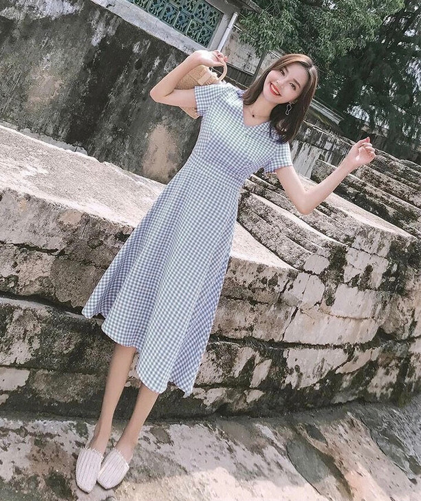 【外贸单清单】连衣裙女夏法式很仙法国小众长...