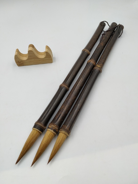 天然紫竹竹节杆狼毫大中小楷毛笔抄经写卷行楷...