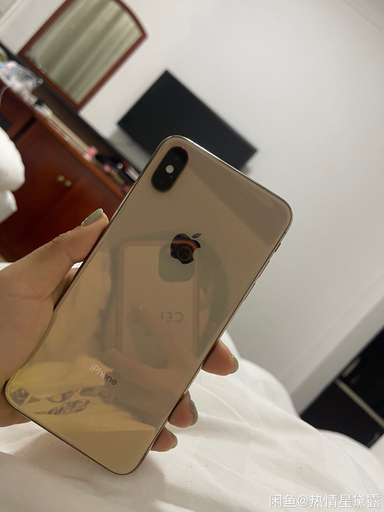 自用苹果iphoneXSMax金色256G...