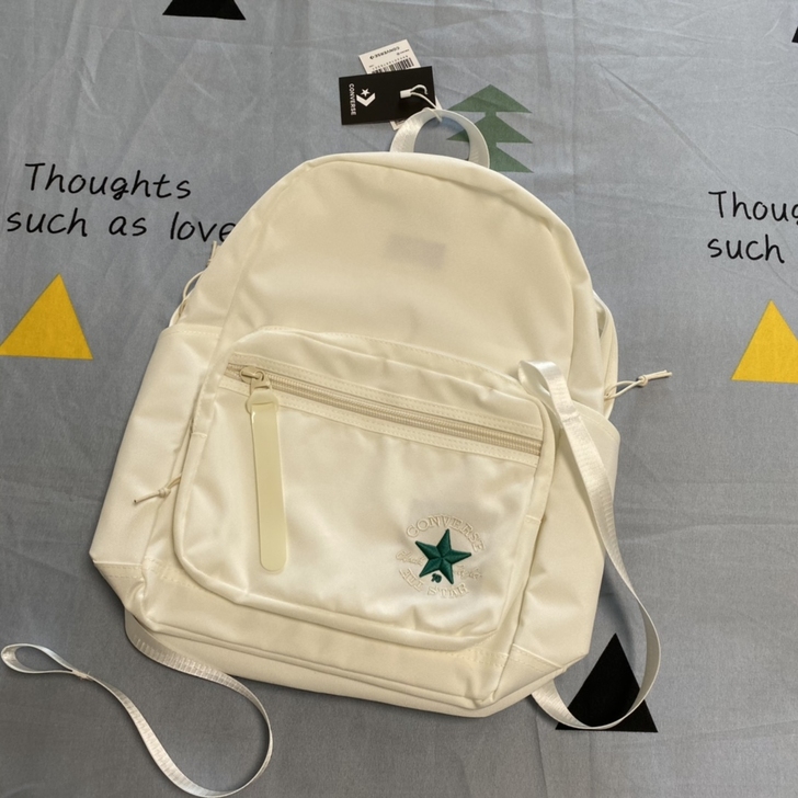 匡威新款书包女经典刺绣款韩版学生背包大容量...