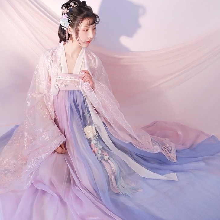 古风汉服整套春樱汉服女襦裙齐腰套装春夏中国...