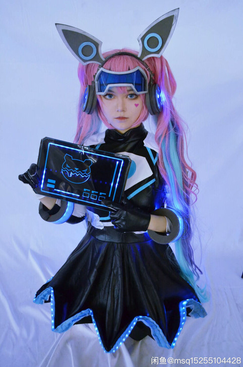 王者荣耀安琪拉心灵骇客皮肤cosplay服...