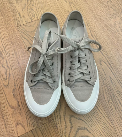 Tods麂皮板鞋 运动鞋 平底鞋 灰色 3...