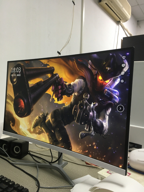 顺丰27寸曲面显示器2k75hz高清无边框...