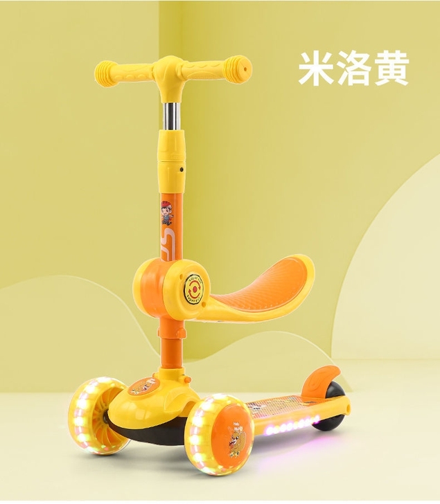 全新乐的小黄鸭同款宝宝三合一滑板车68起包...