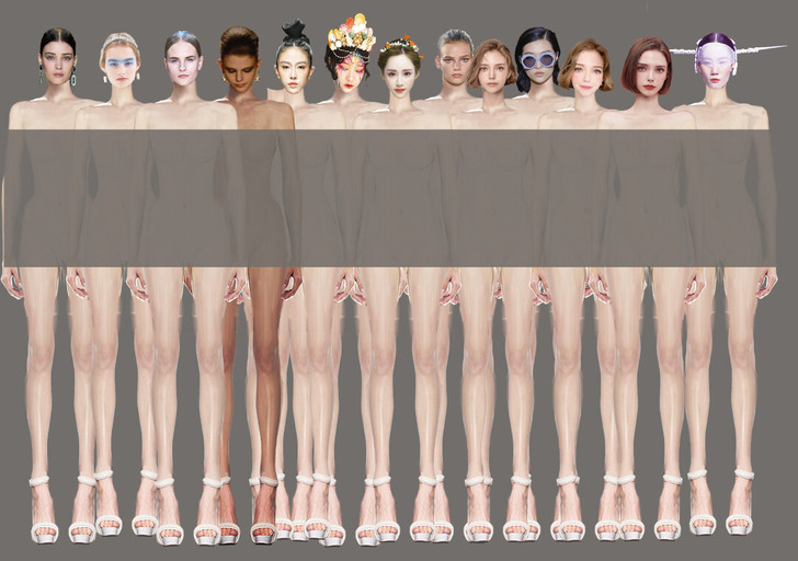 最新男模女模 PS 服装设计 人体模型 人...