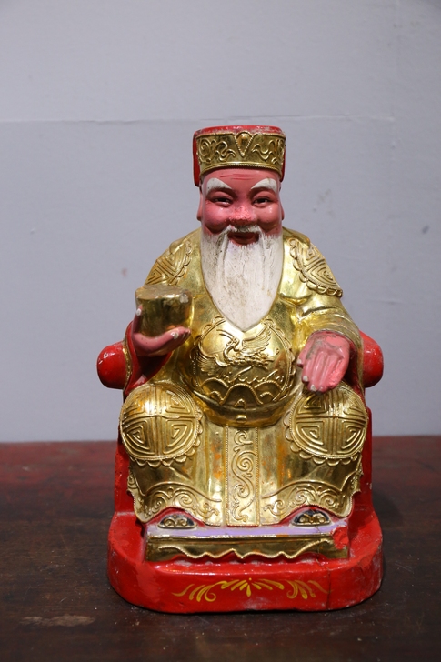 木雕神像樟木雕刻福德正神土地公