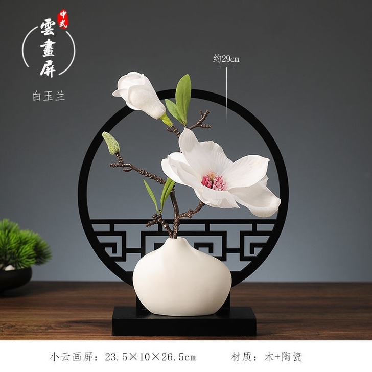 【中国风摆件】新中式风格电视柜梅花摆件 中...