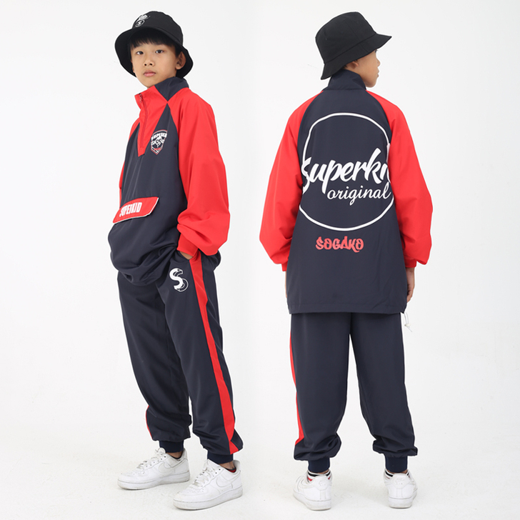 原创设计少儿街舞bboy套装男童嘻哈洋气衣...