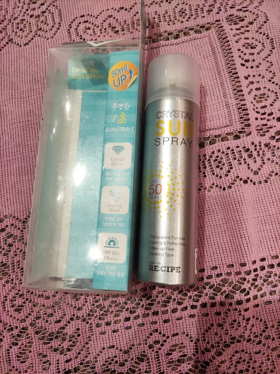 韩国RECIPE水晶防晒喷雾