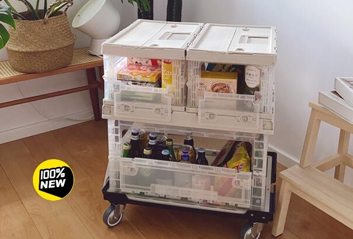 折叠收纳箱 日本霜山收纳箱 原装全新