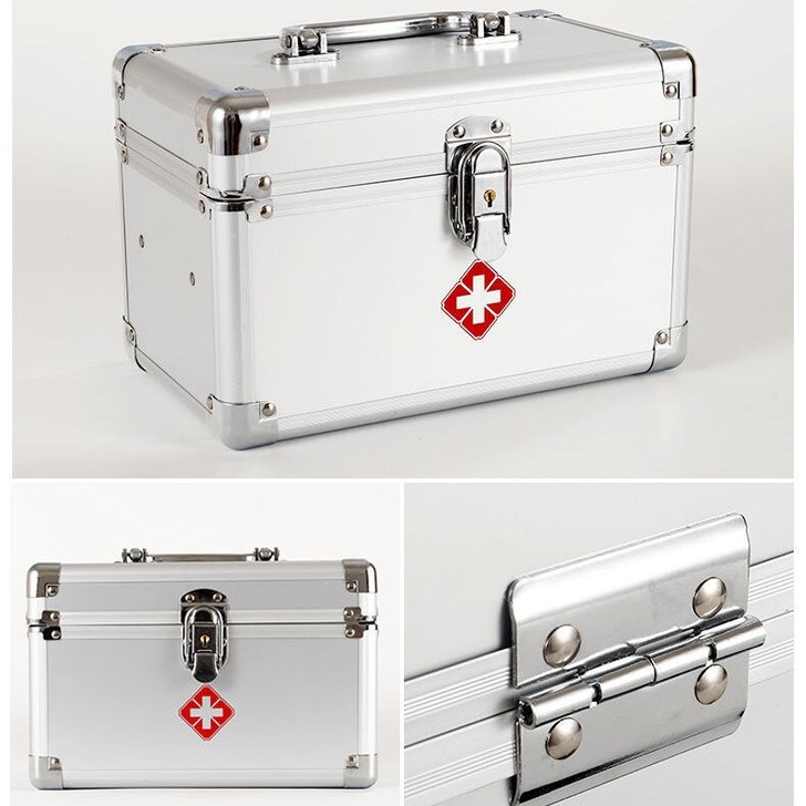 全国包邮家用多层金属医药箱收纳箱宿舍便携家...