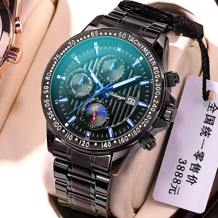 处理几块闲置机械表都是全新未拆封的日历防水...