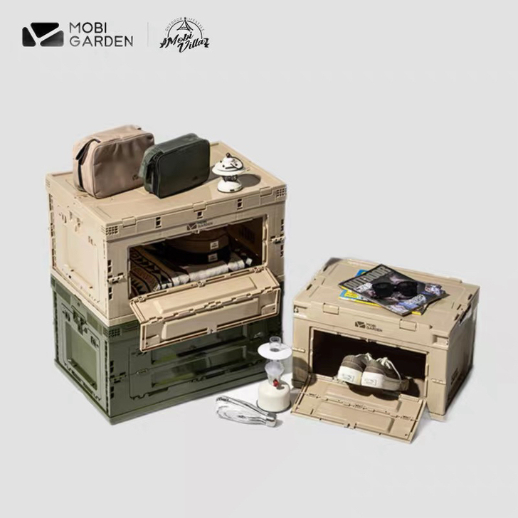 牧高笛精致露营折叠箱收纳箱便携轻量户外露营...