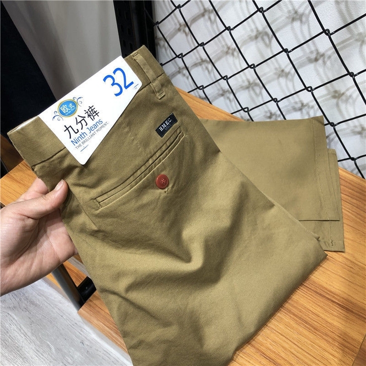 超级好福利  男士休闲九分裤直筒长裤棉裤子...